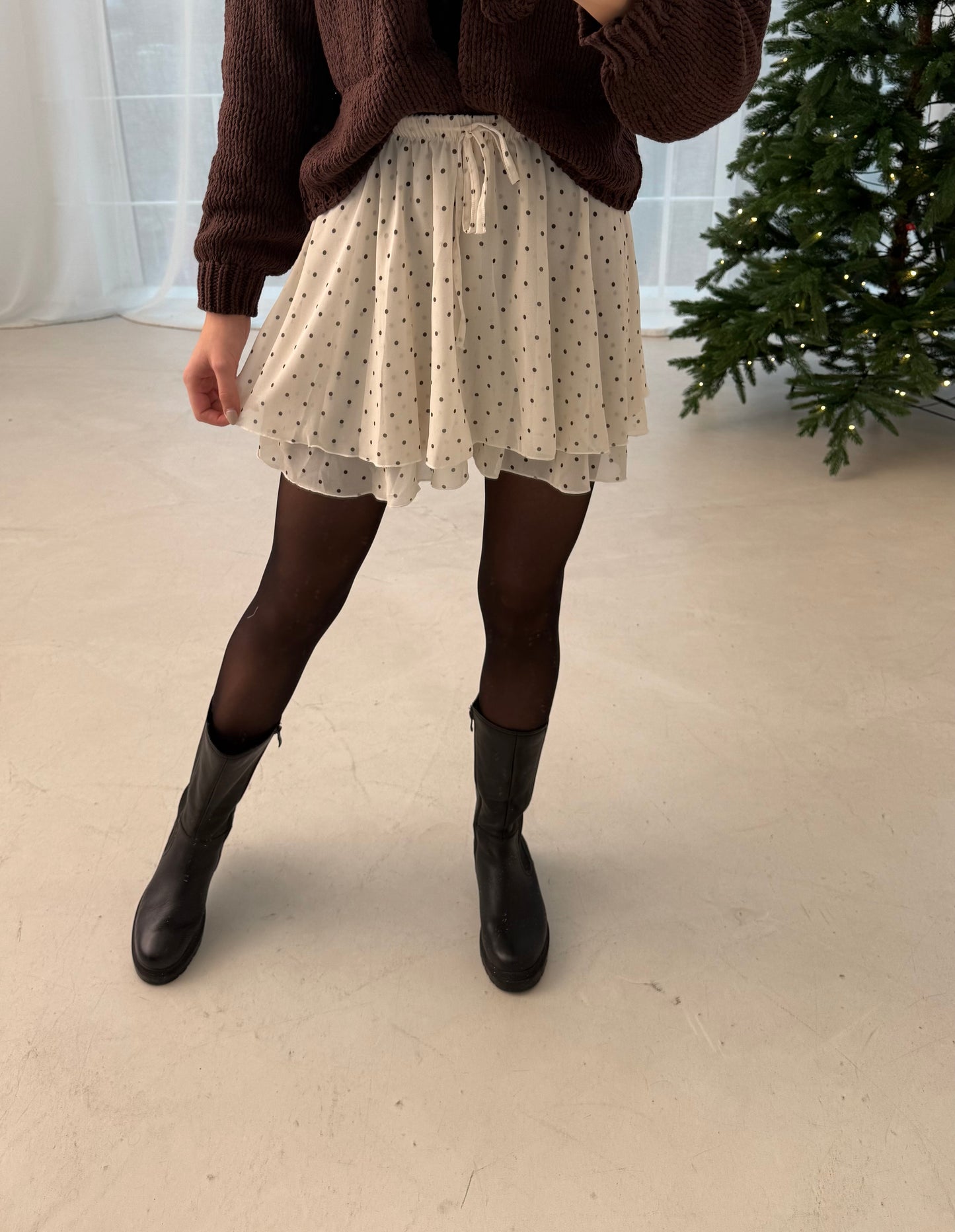 Rock „Pünktchen“ Creme