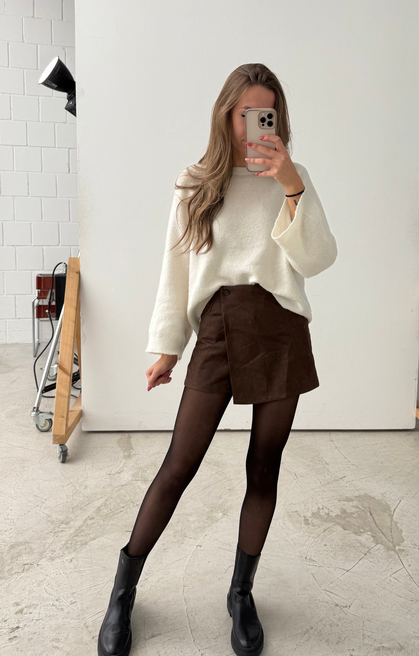 Skort Wildleder braun