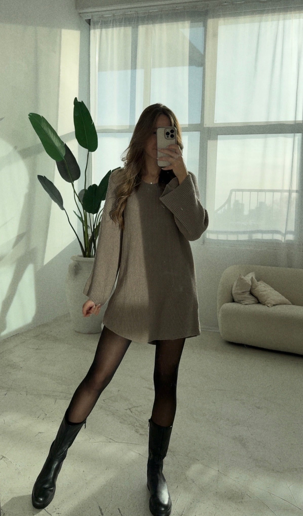 Strickkleid „Stella“ braun