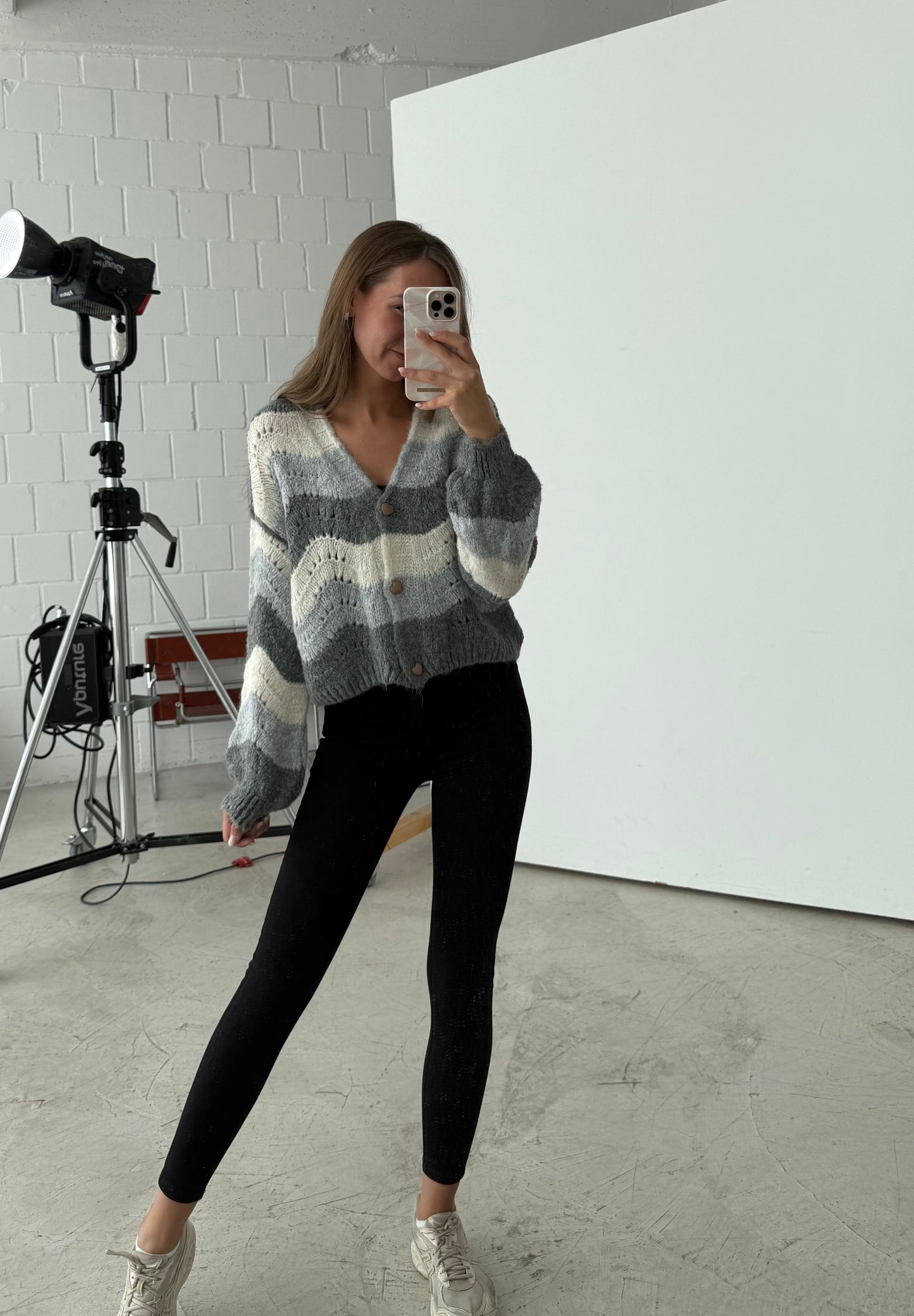 Strickjacke „Wave“ Blue