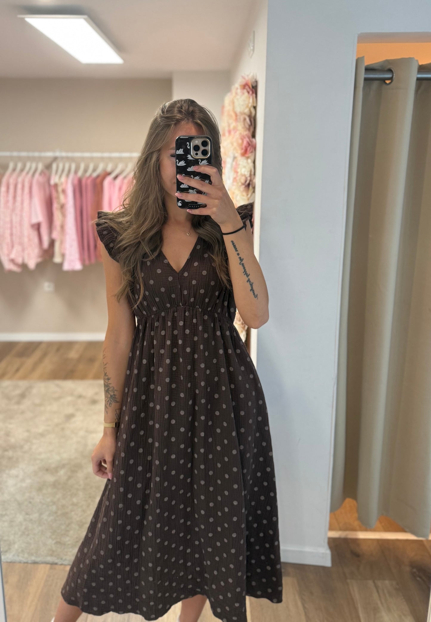 Kleid „Musselin Brown“