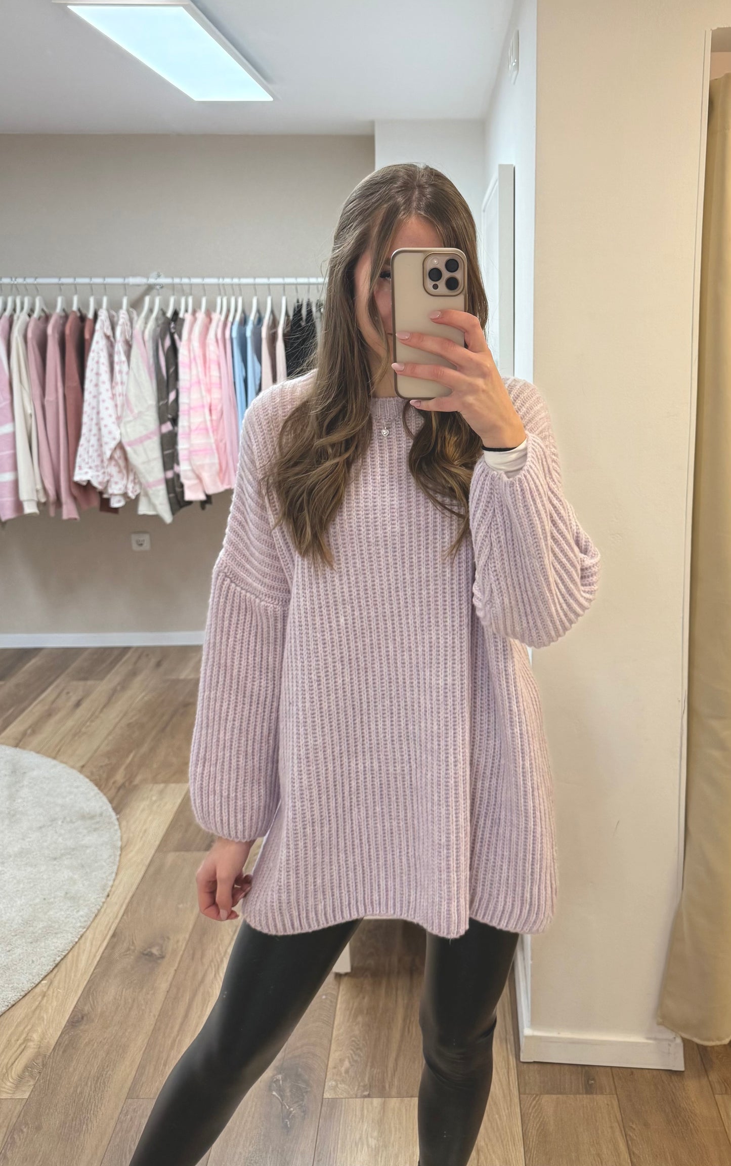 Pullover Long „ Flieder“