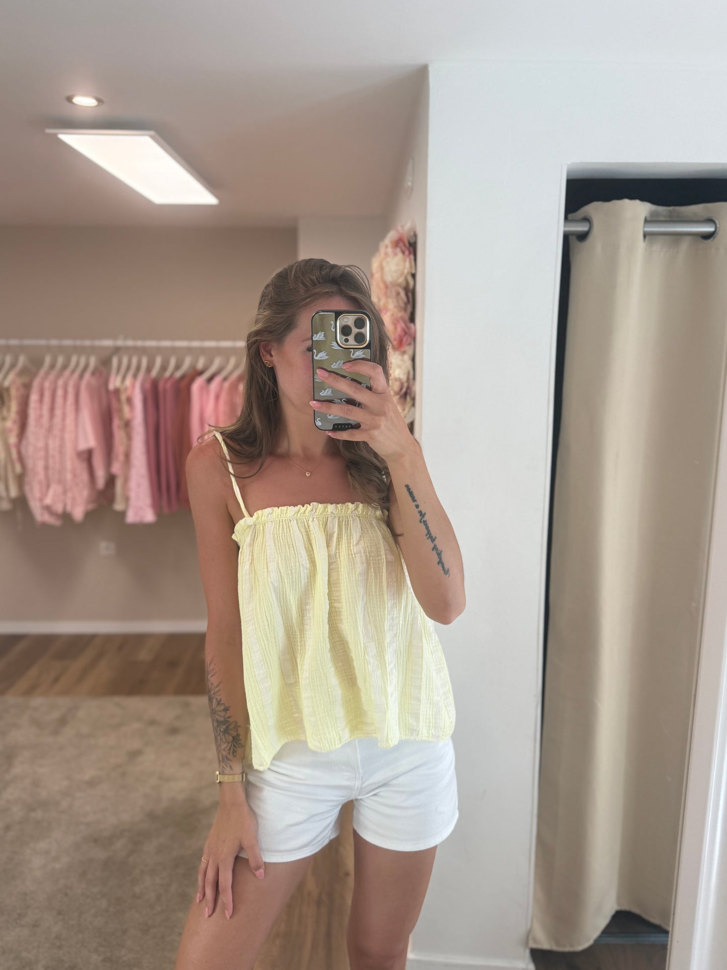 Musselin Top „yellow“