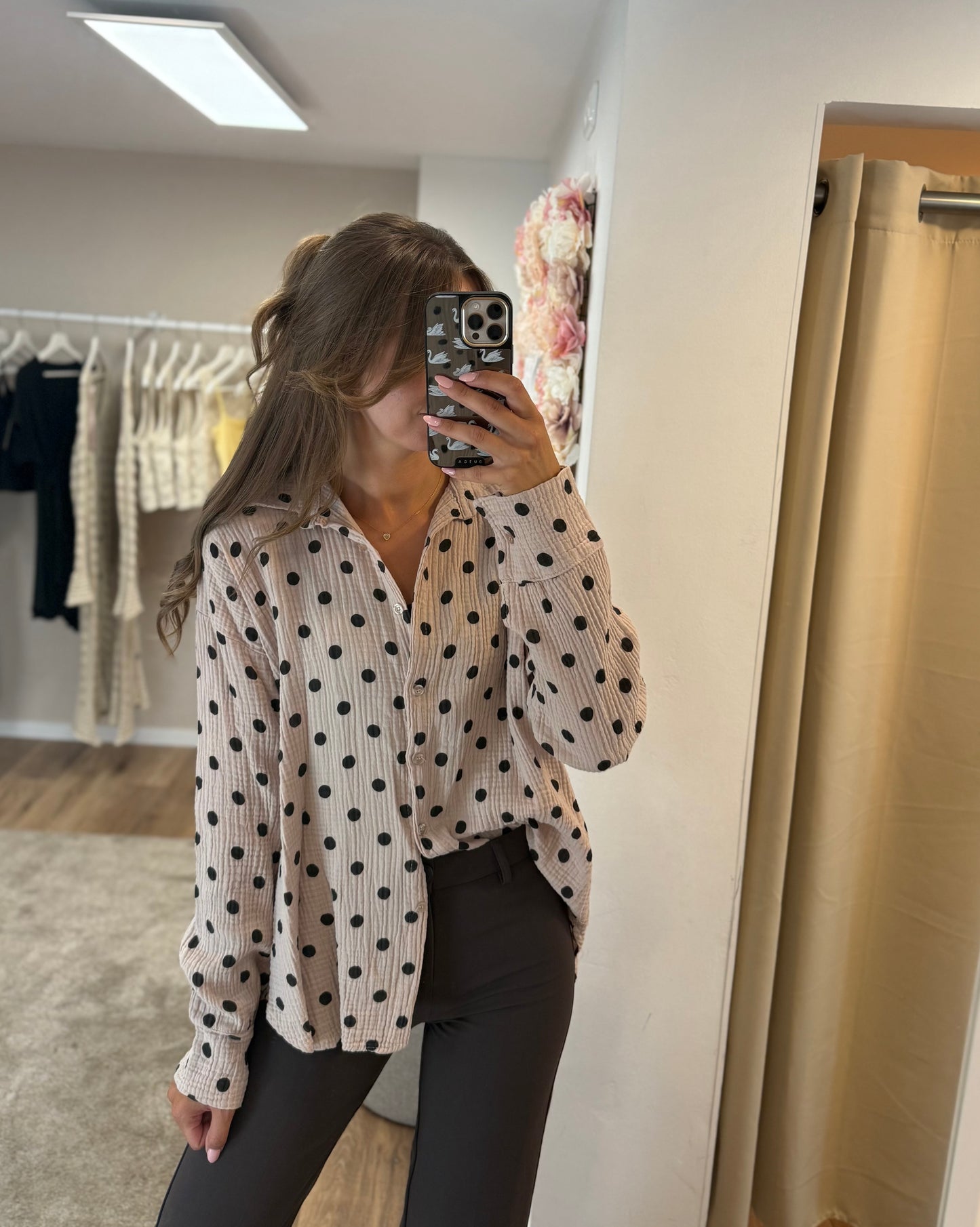 Musselin Dot Bluse