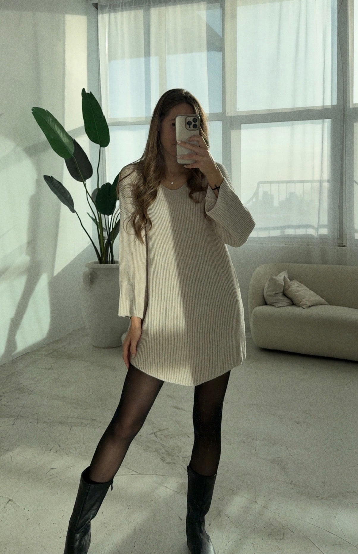 Strickkleid „Stella“ Creme