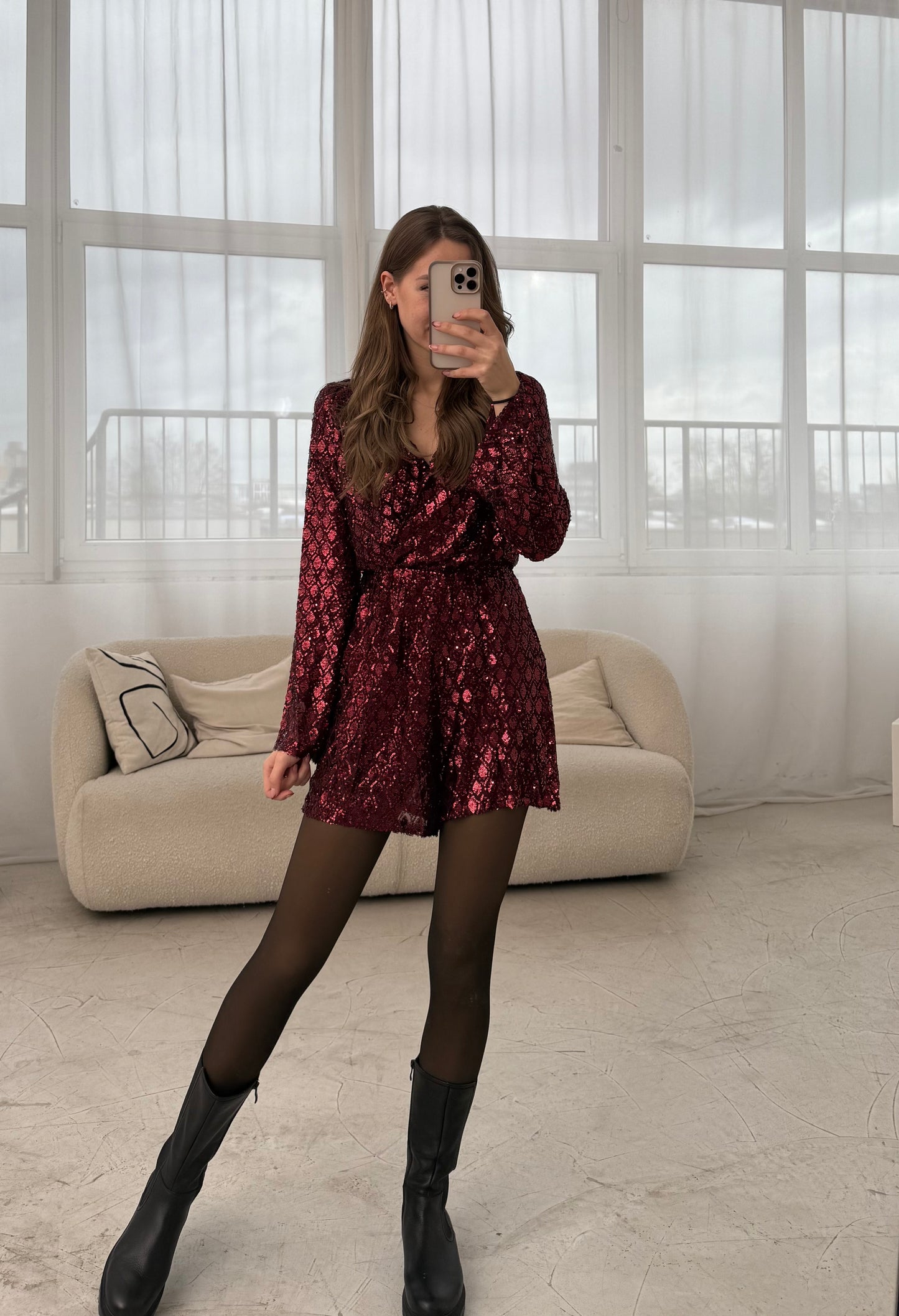 Jumpsuit „Glitzer“ red