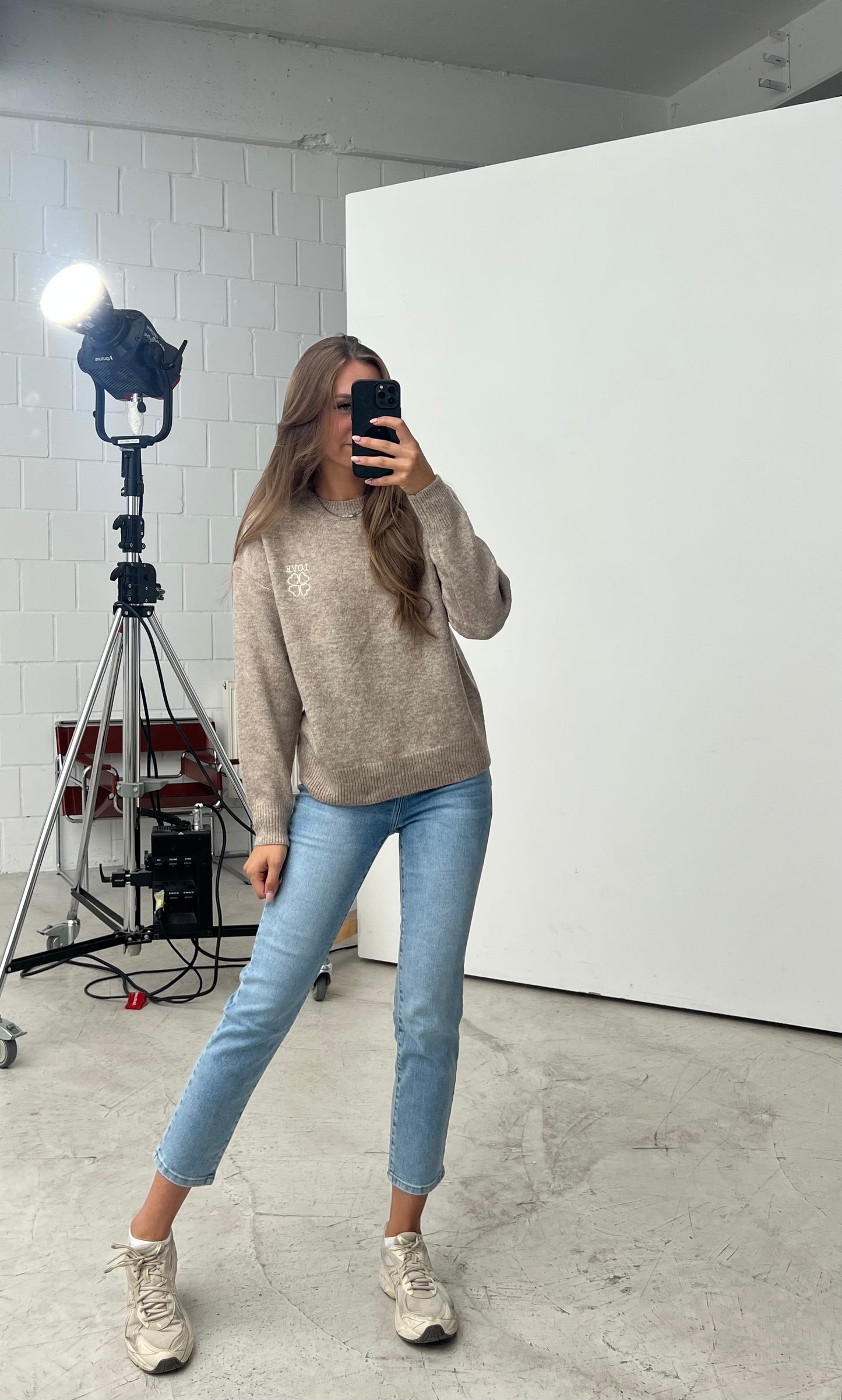 Pullover „Love“ Braun