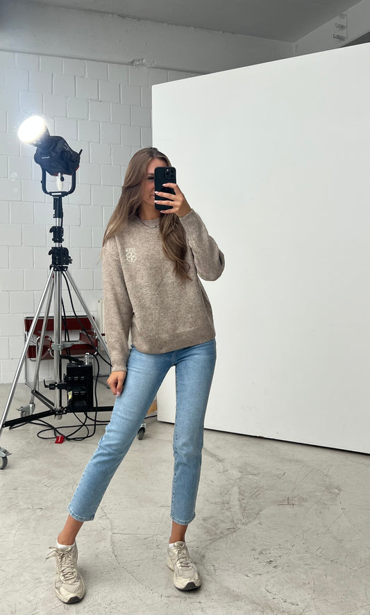 Pullover „Love“ Braun