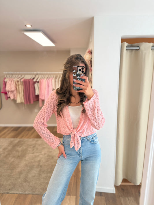 Cardigan „Rosy Tie“