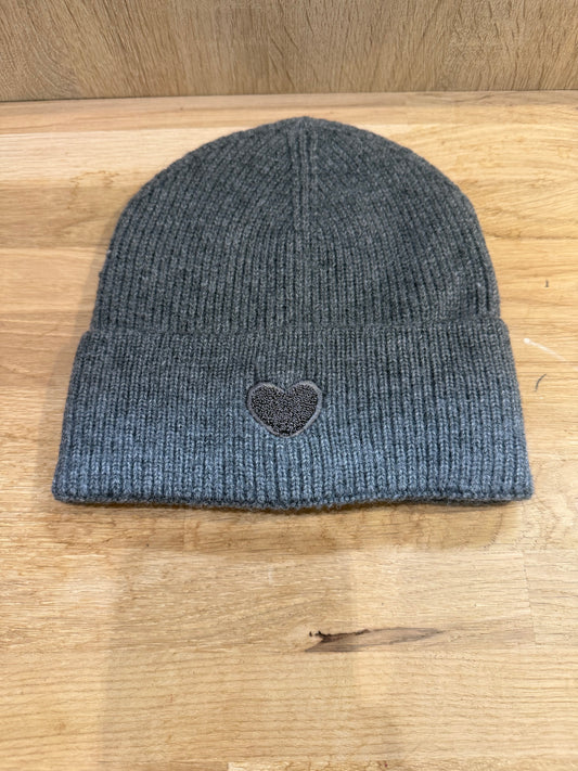 Mütze „Herz“ grau
