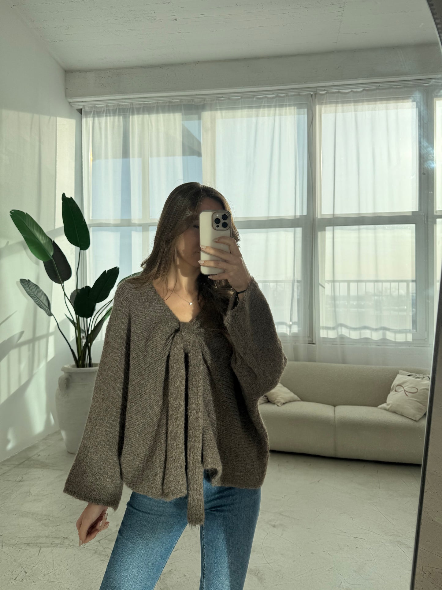 Pullover „Knoten“ Braun