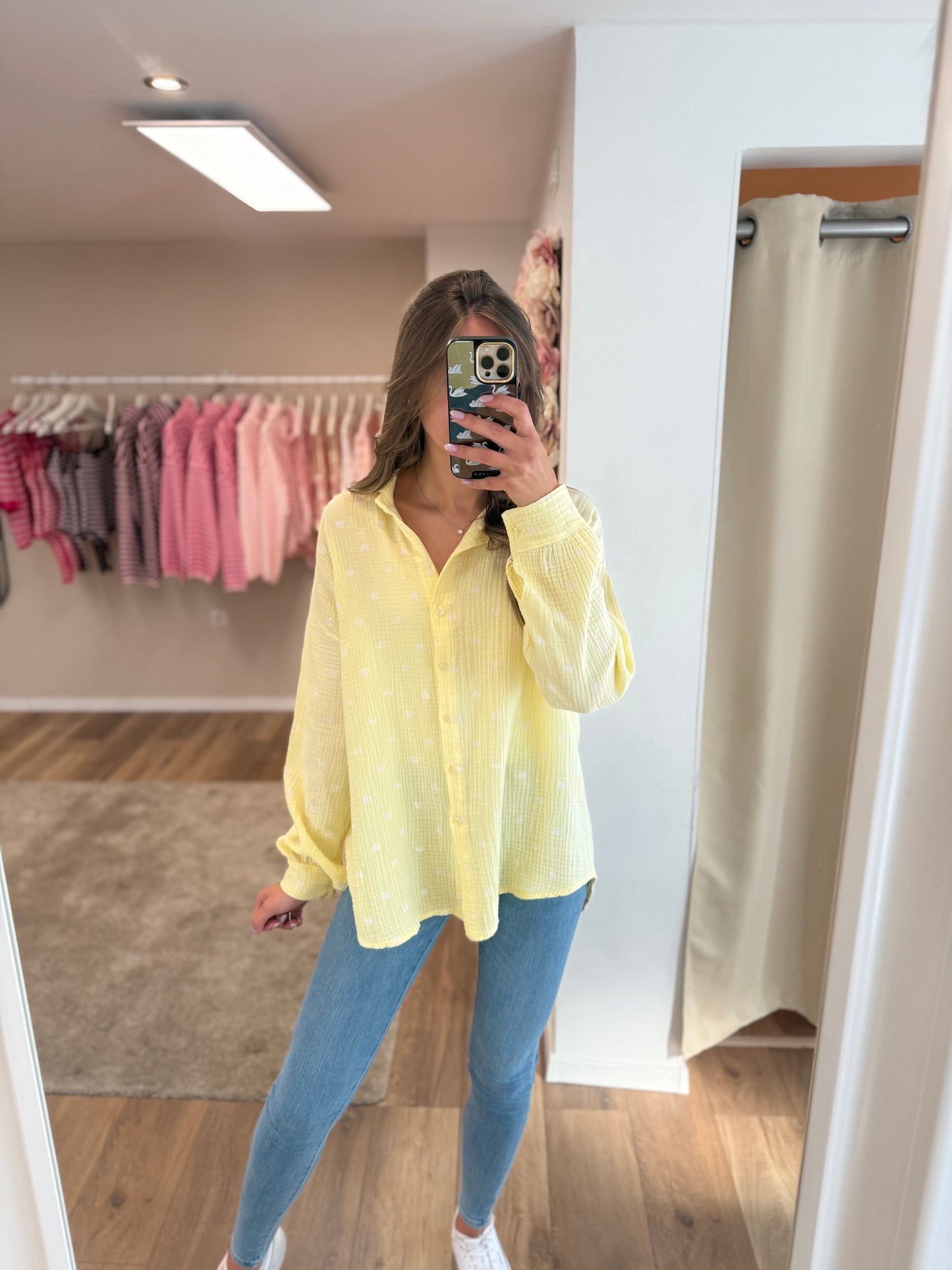 Yellow Heart Bluse