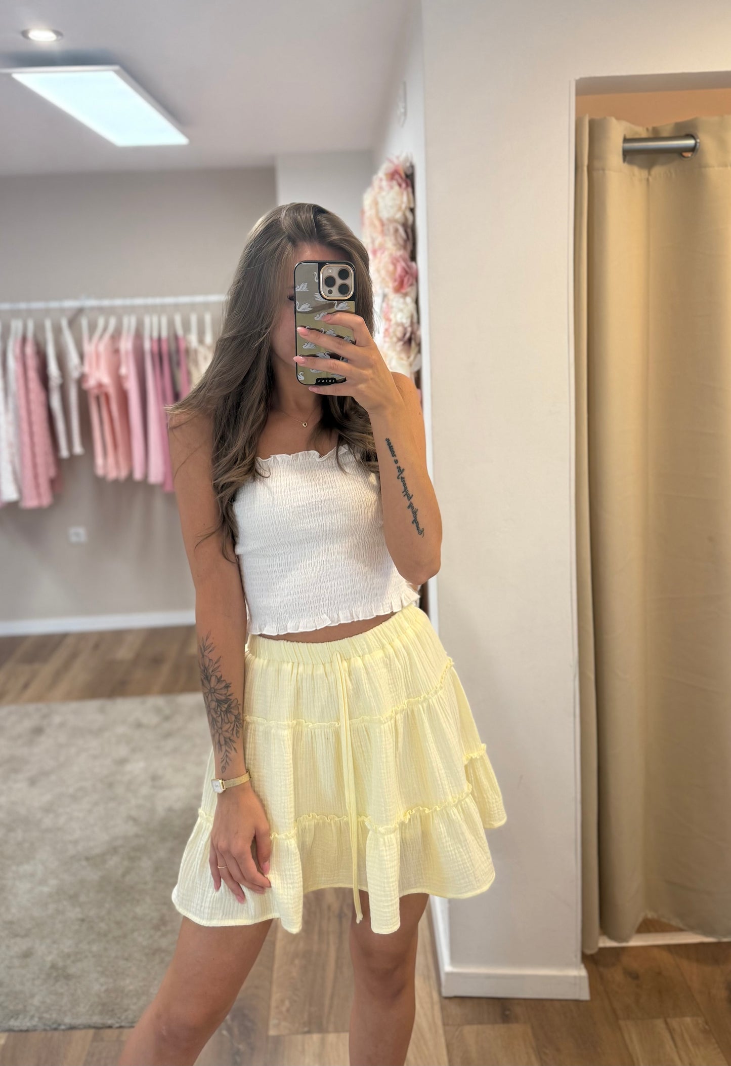 Musselinskort „yellow“
