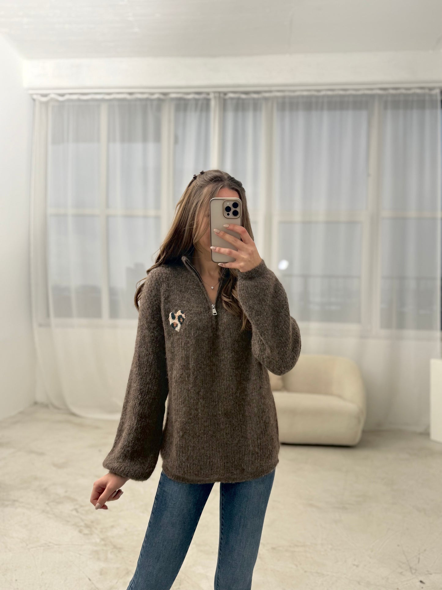 Pullover „Leo Herz“ braun