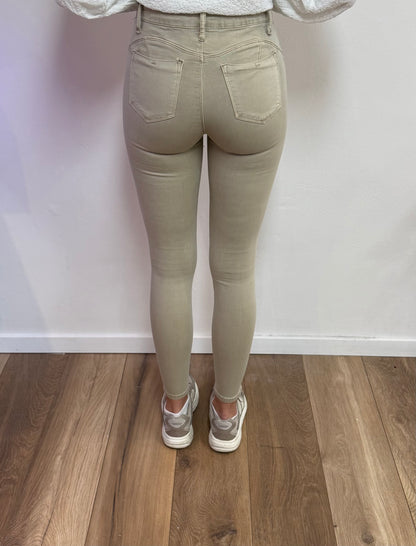 Skinny Jeans „beige“