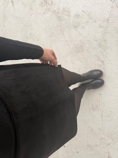 Skort Wildleder schwarz