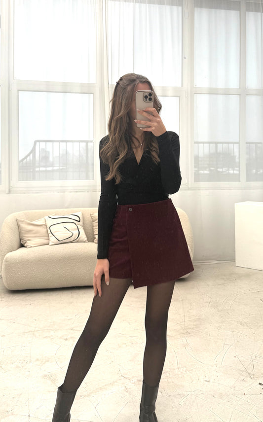 Skort „bordeauxrot“
