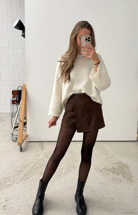 Skort Wildleder braun