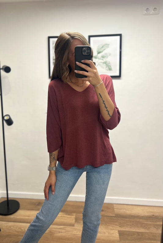 Pullover „light“ bordorot