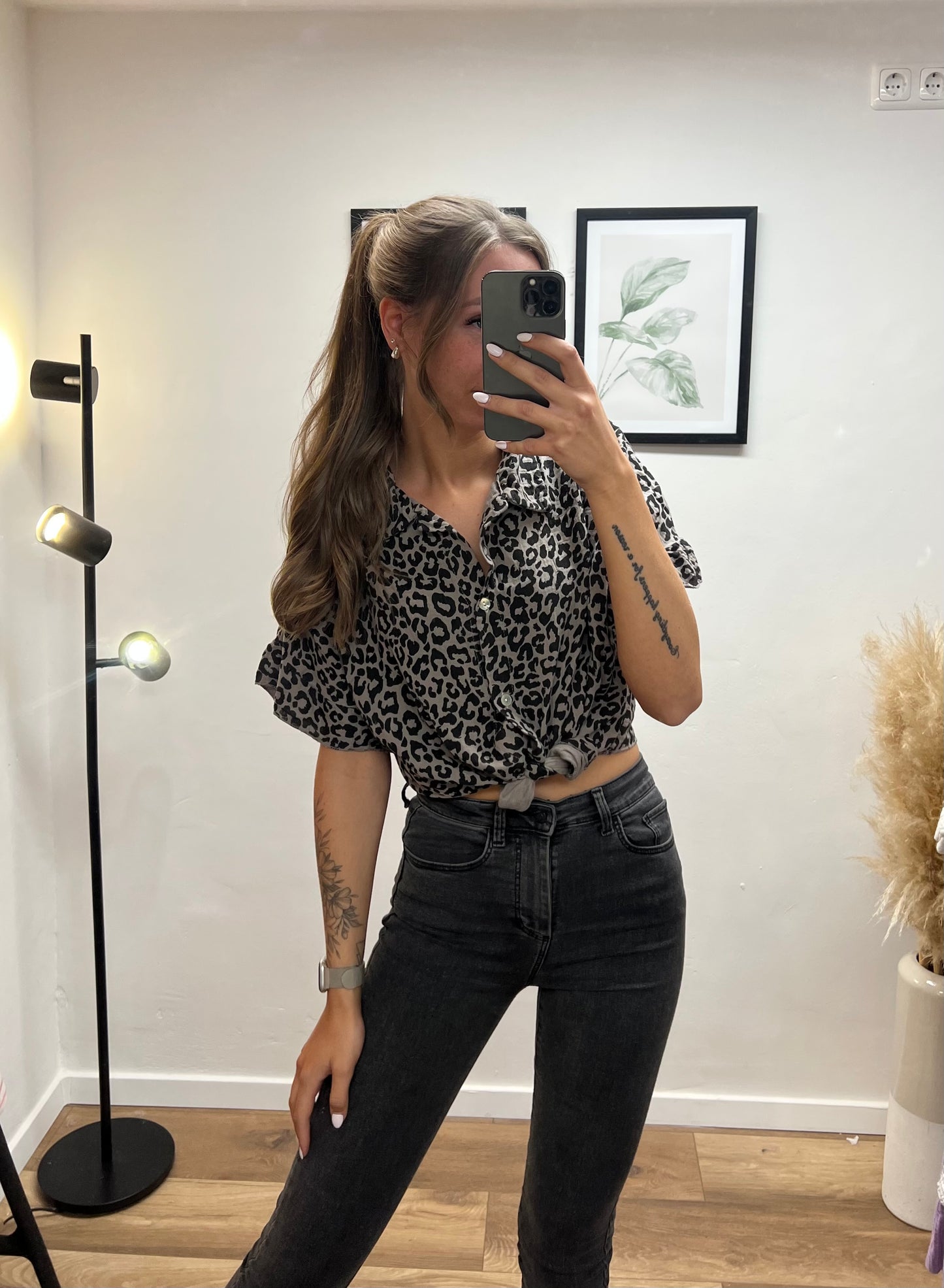 Musselinbluse „Knoten“