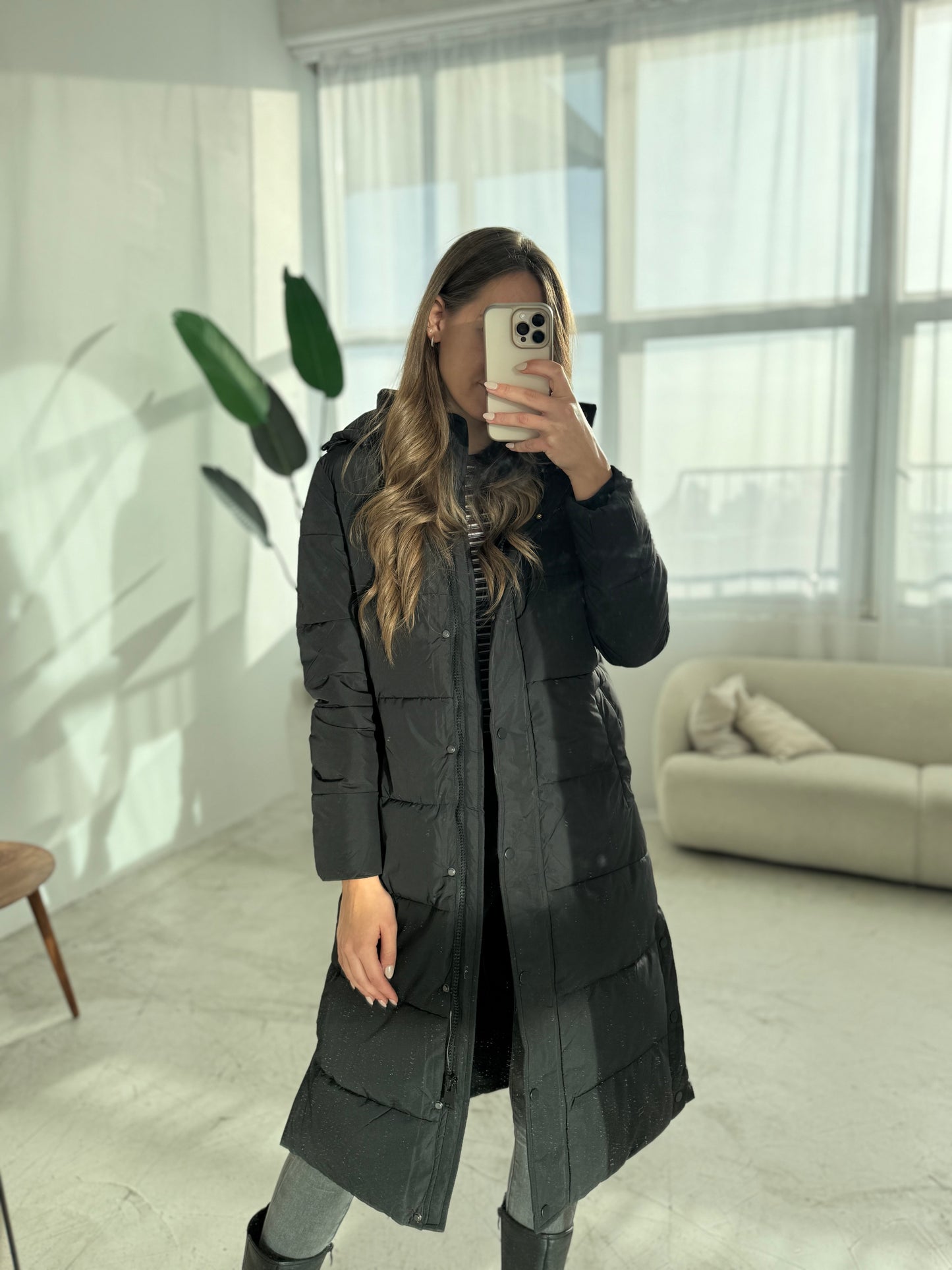 Steppmantel „schwarz“