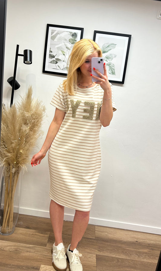 T-Shirt Kleid ,,Hey“