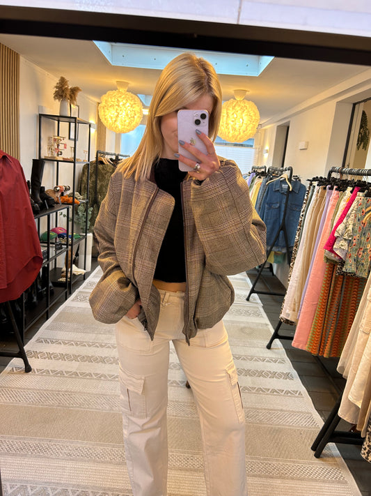 Blouson im Karomuster