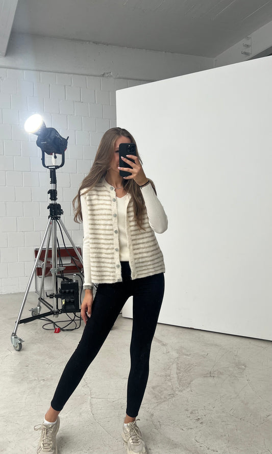 Strickweste „beige“