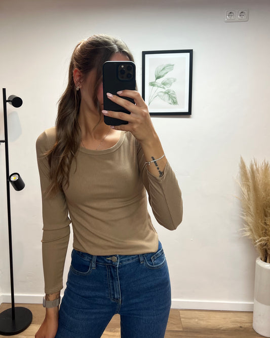 Langarmshirt braun