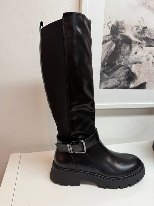 Leder Stiefel lang