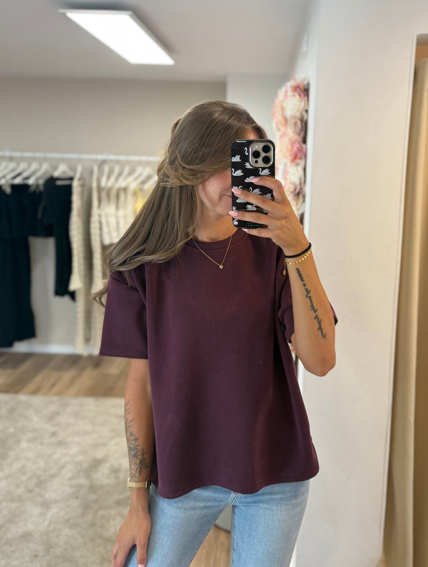 Wine oversize Shirt