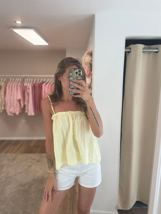 Musselin Top „yellow“
