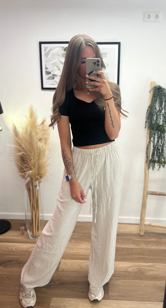 Leinenhose Streifen