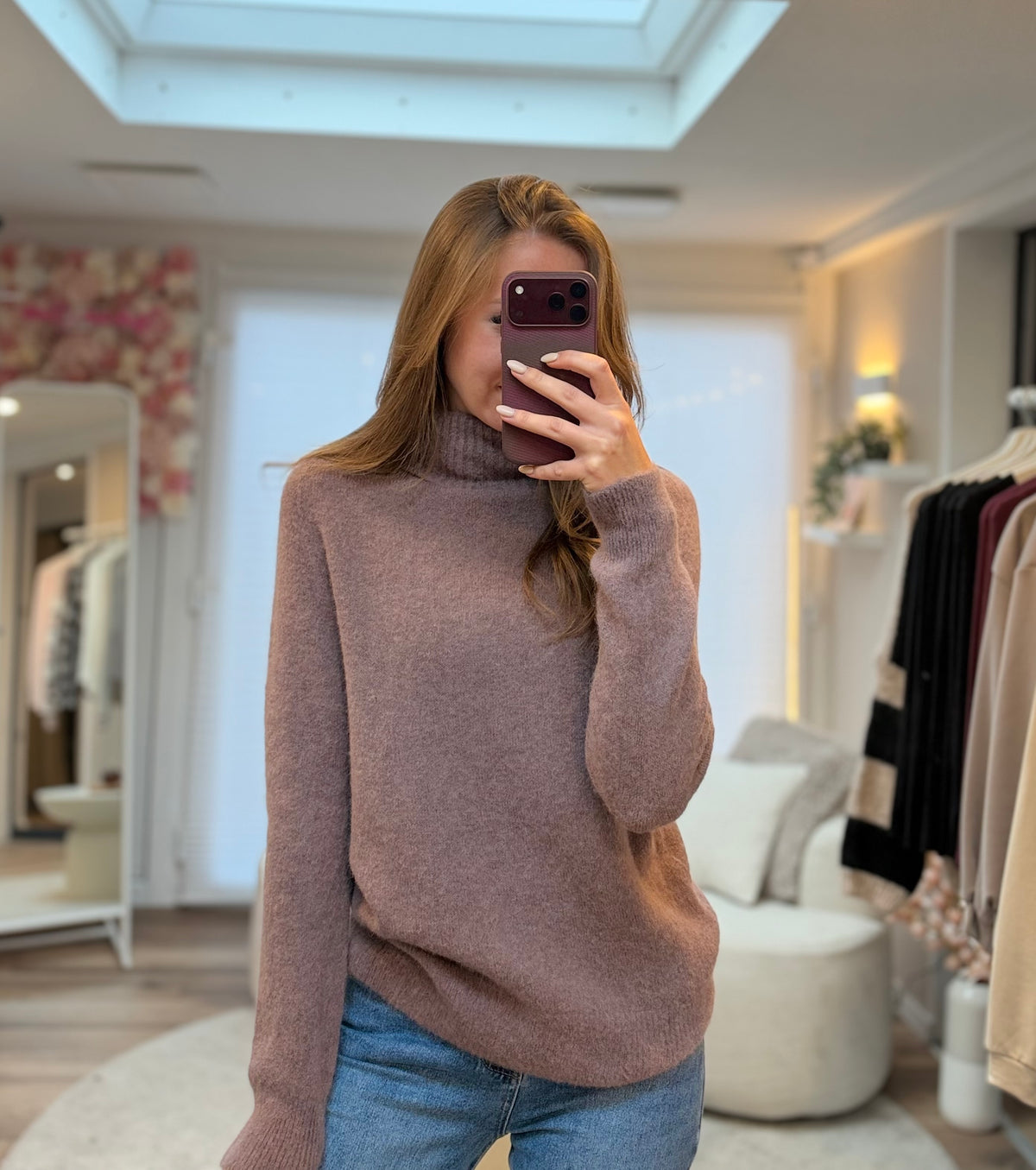 Leni Strickpullover – Altrosa
