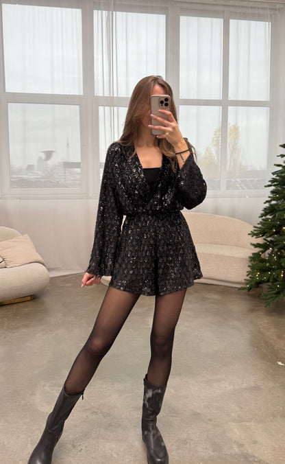 Jumsuit „Glitzer“ schwarz