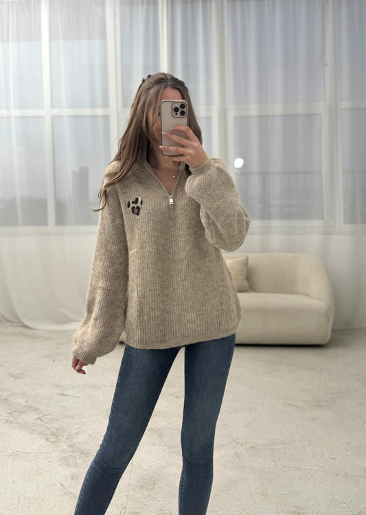 Pullover „Leo Herz“ beige