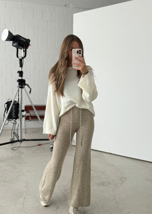 Stoffhose beige