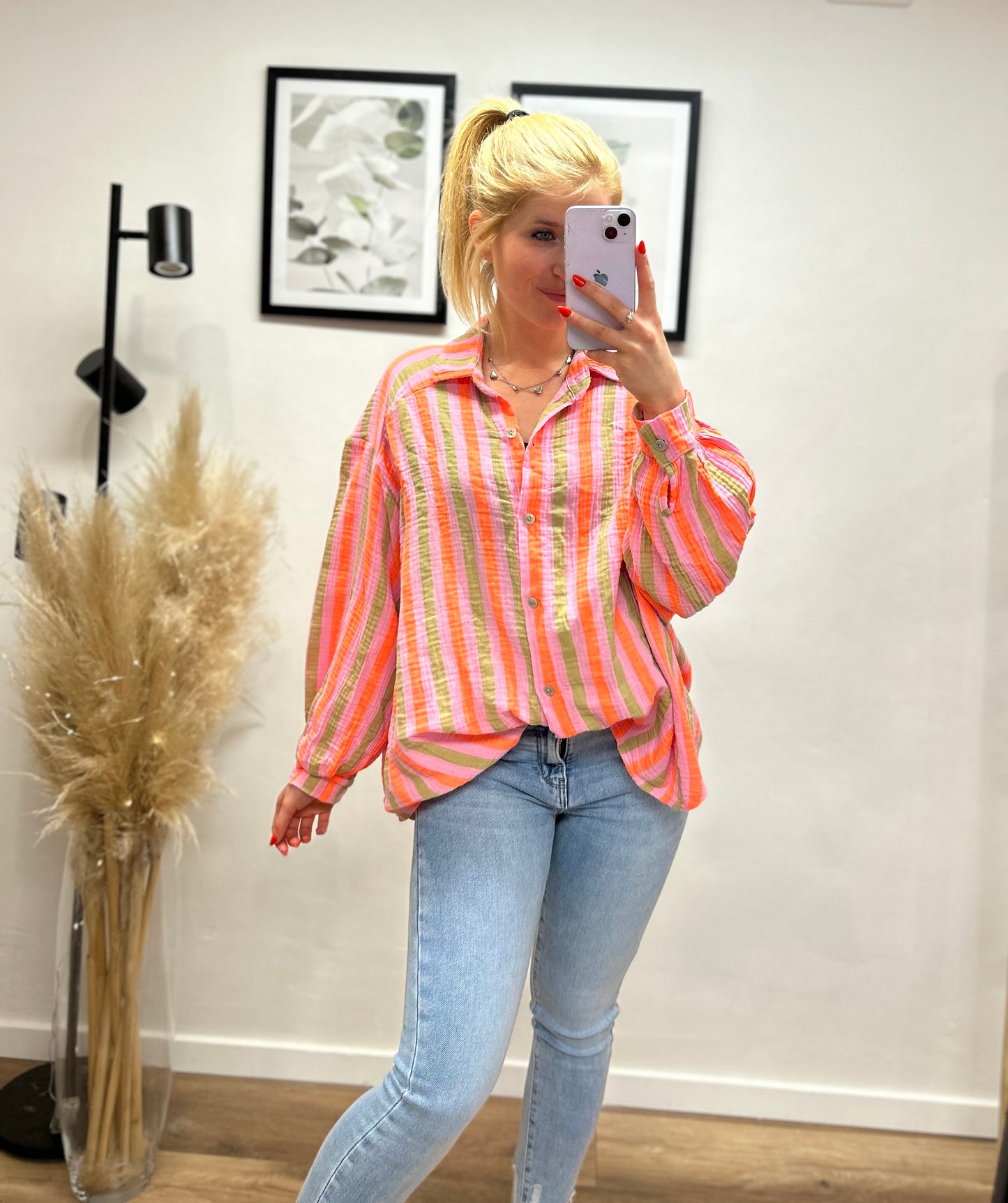 Musselinbluse „Pastelli“