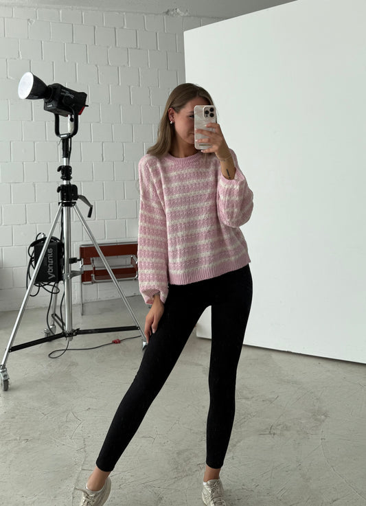 Pullover „stripes“ pink