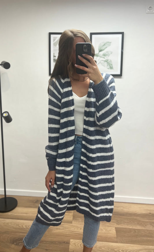 Cardigan „Blue and white“
