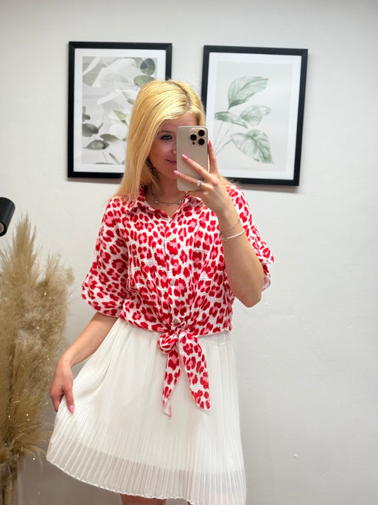 Musselinbluse ,,Knoten“ verschiedene Farben
