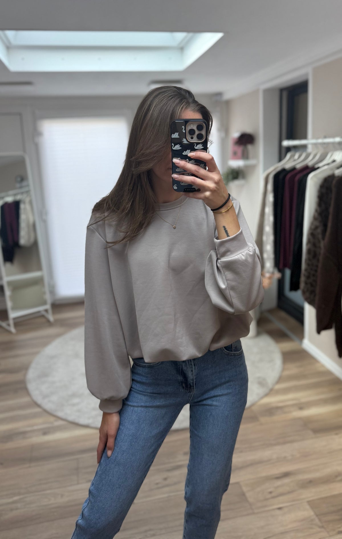 Ballon Shirt „Taupe“