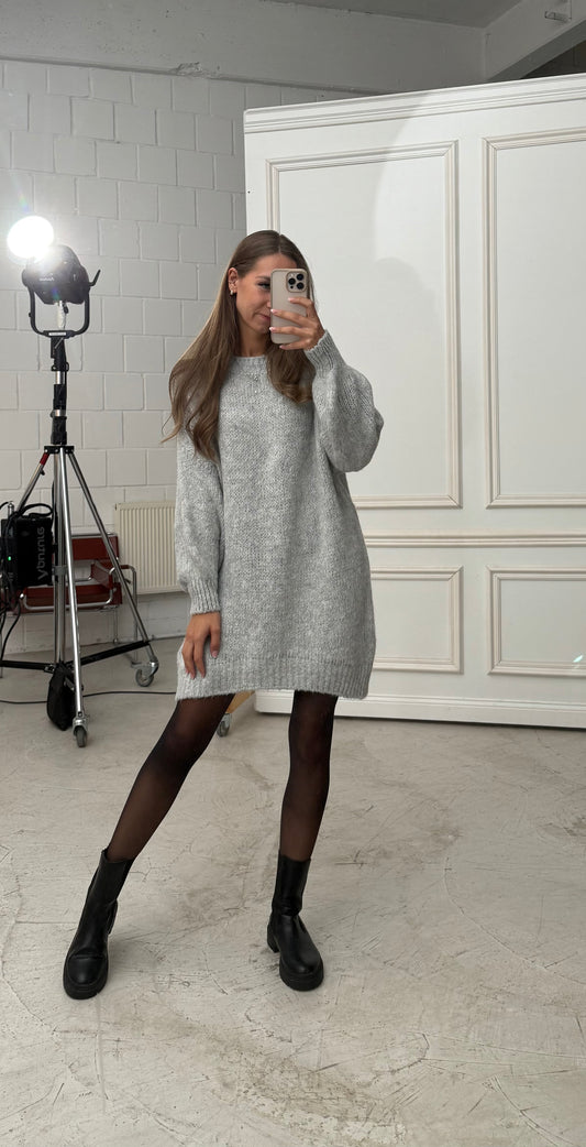 Pullover-Kleid „grau“