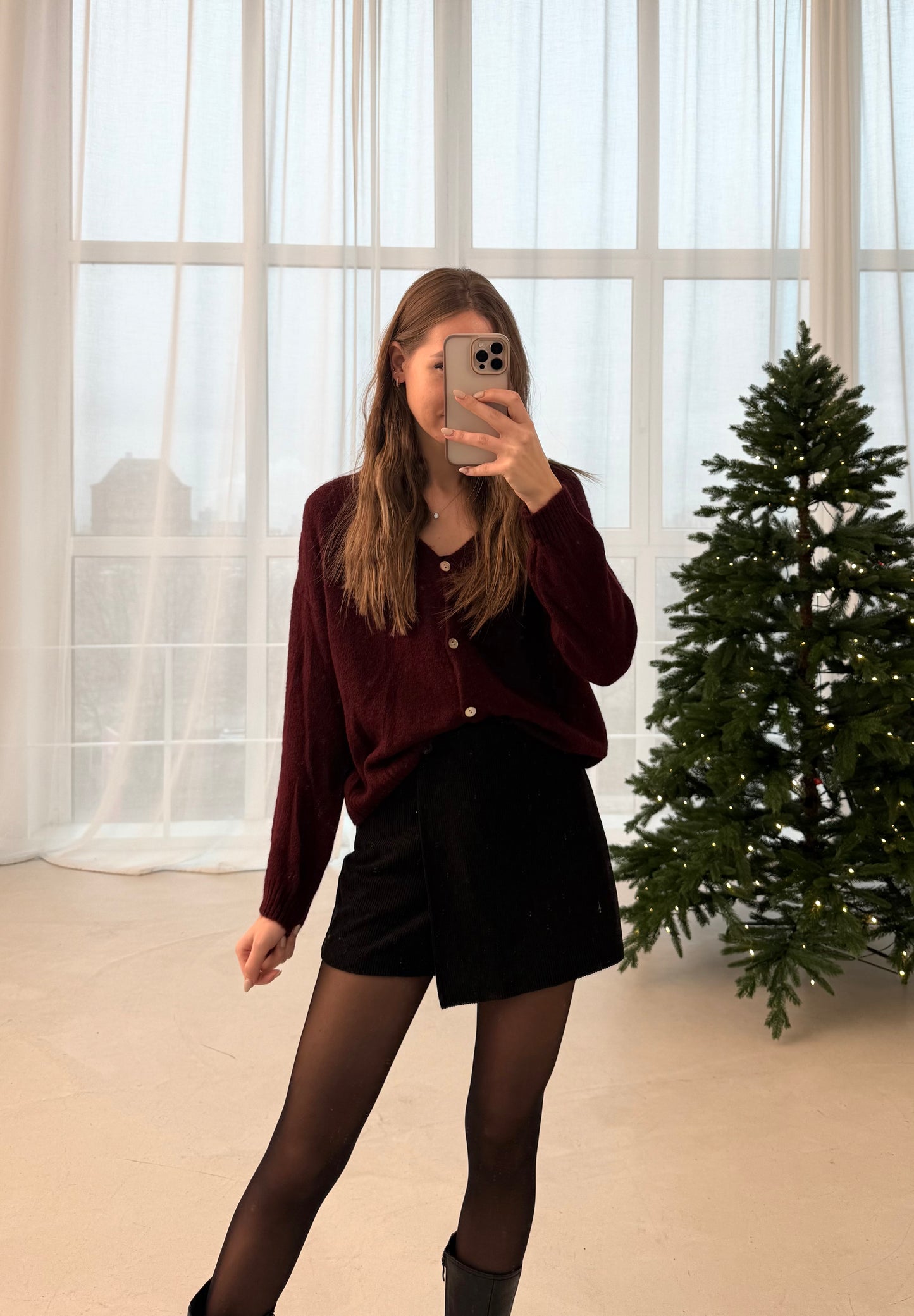 Strickjacke „cuddly“ red