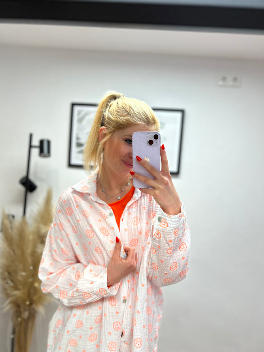 Musselinbluse „Smiley“