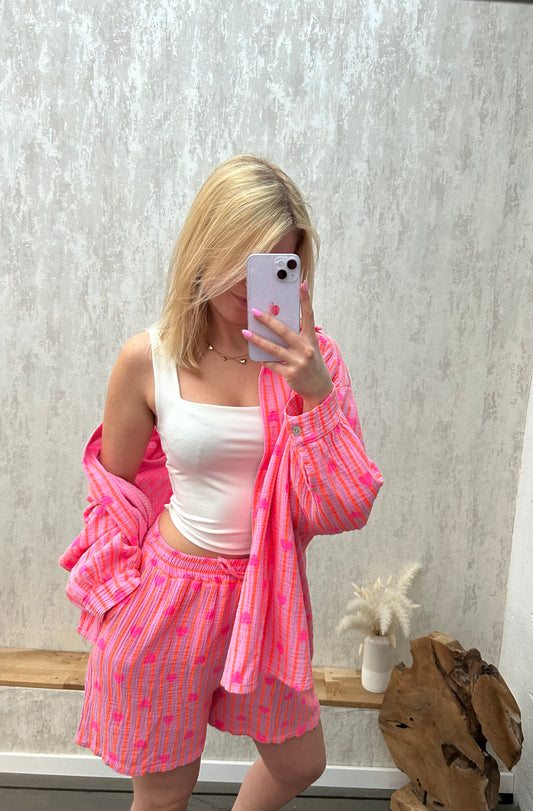 Musselinshort ,,Neon Heart“