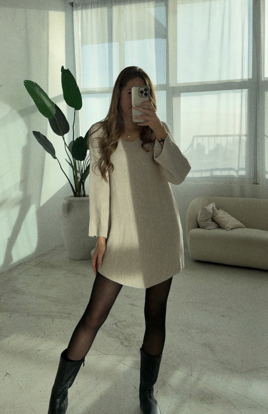 Strickkleid „Stella“ Creme