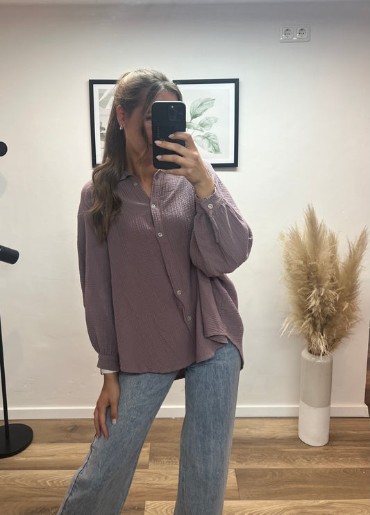 Musselinbluse Alt Rosa
