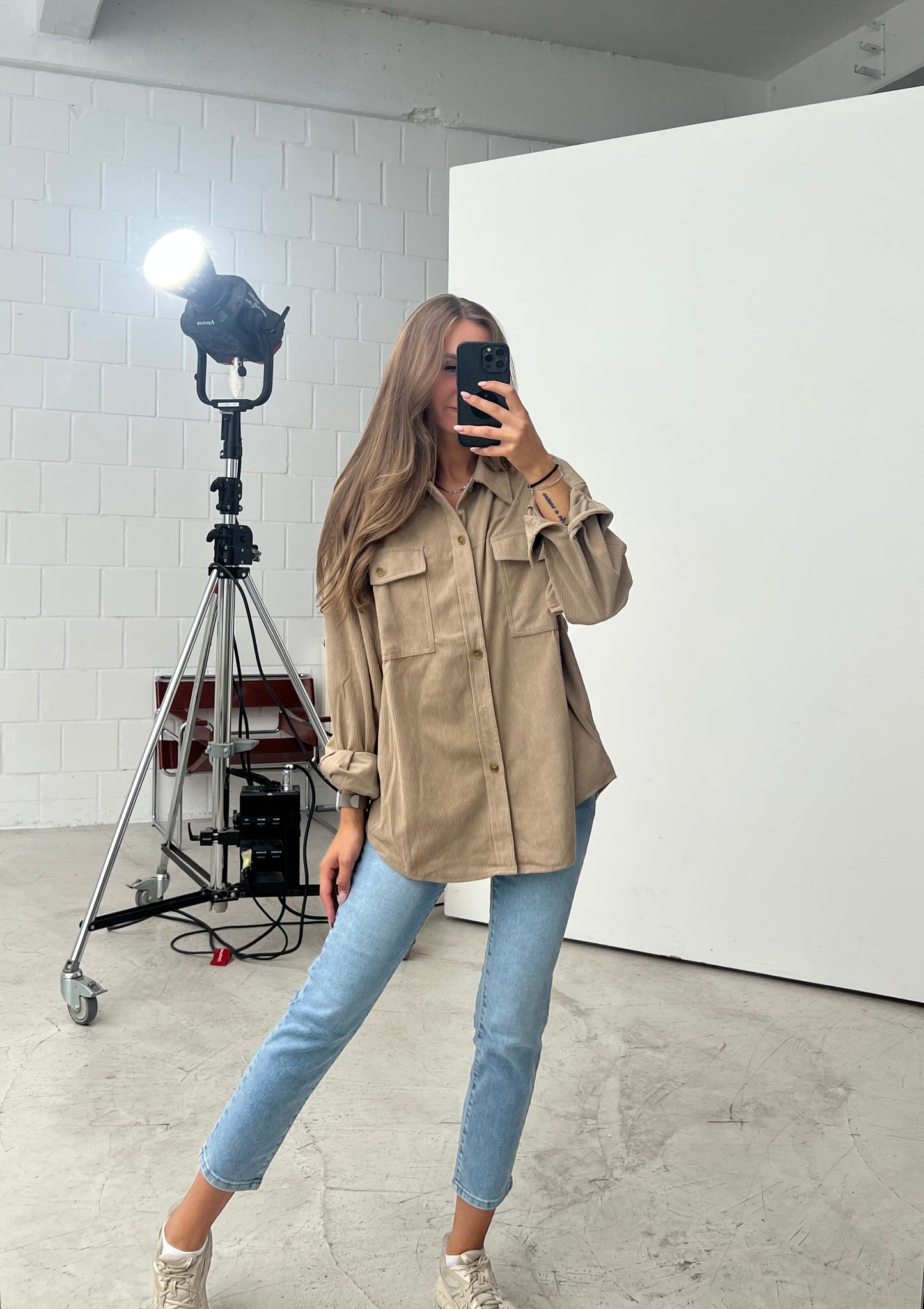 Hemdbluse hellbraun